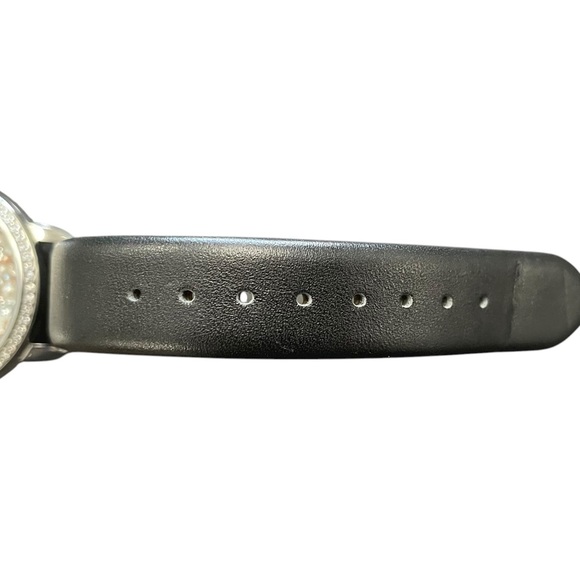 Origami Owl Silver Living Locket Watch/Swarovski Crystal Bezel, Leather Band NIB - Picture 7 of 7